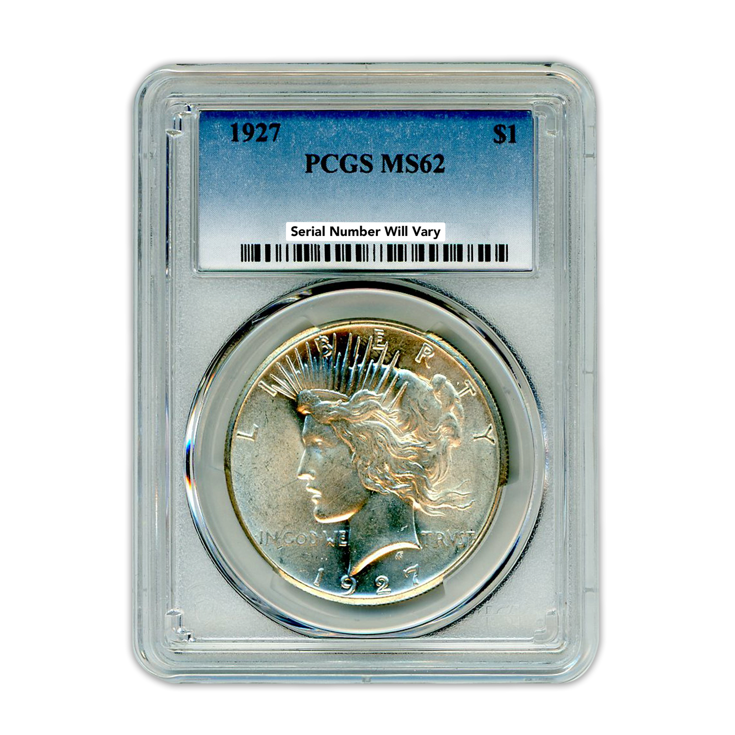 1927 Peace Silver Dollar Philadelphia - PCGS MS62 - CoinsTV