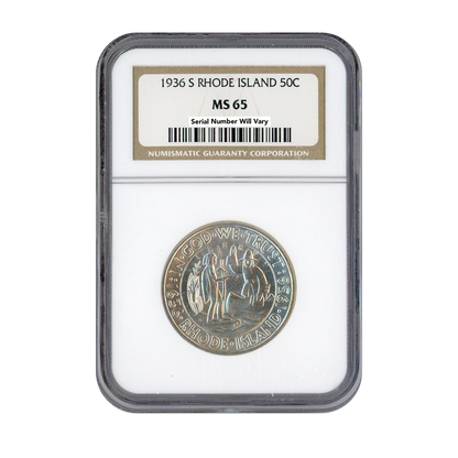 1936 S Rhode Island Commemorative - NGC MS65