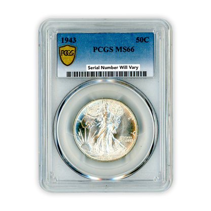 1943 Walking Liberty Half Dollar PCGS MS66 - CoinsTV