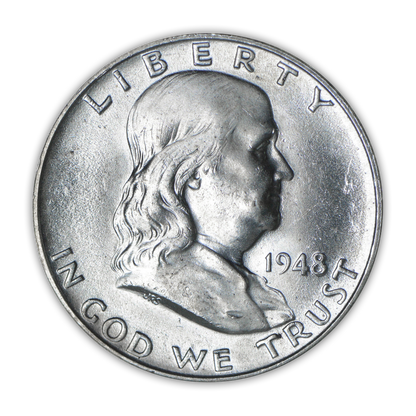 1948 Franklin 90% Silver Half Dollar Philadelphia - Uncirculated