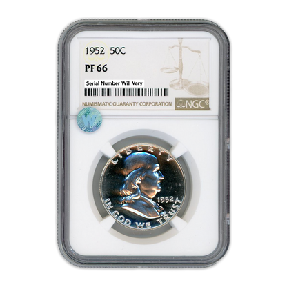 1952 Franklin Silver Half Dollar - NGC PF66 Sight White