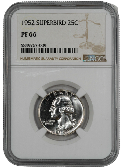 1952 Washington Silver Quarter Philadelphia - FS 901 Superbird - NGC P 1952 Washington Silver Quarter Philadelphia - FS 901 Superbird - NGC P