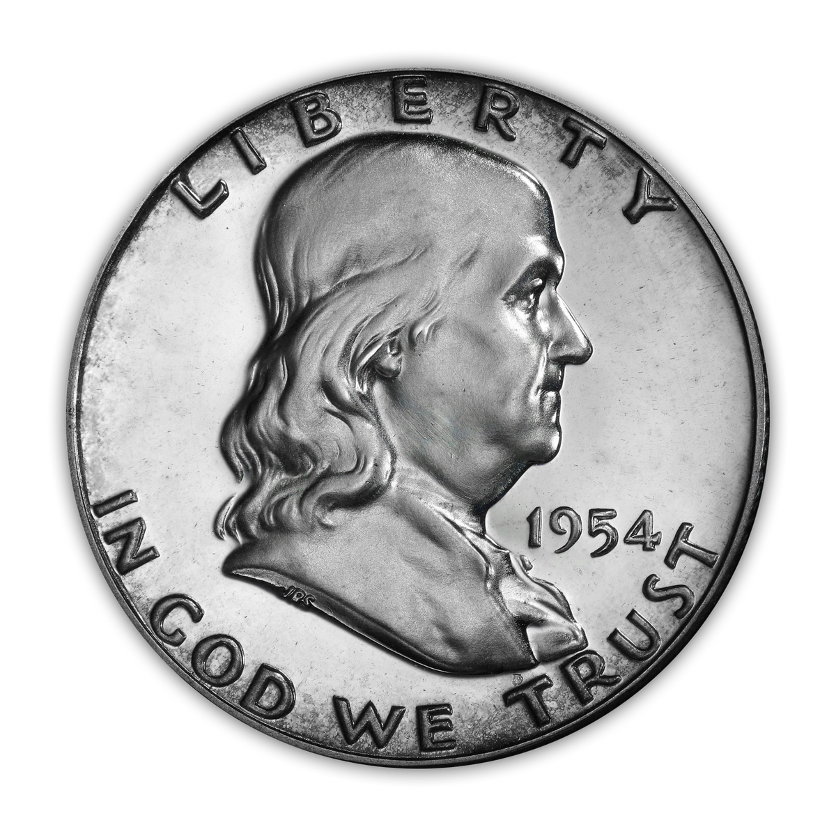 1954 Franklin 90% Silver Half Dollar Philadelphia - Proof - CoinsTV