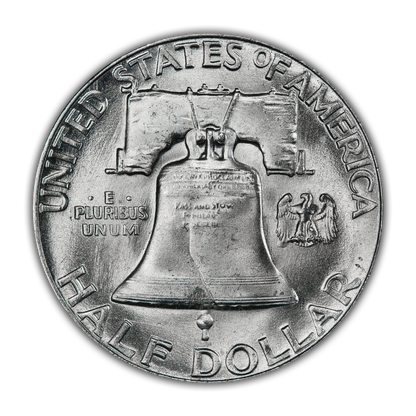1955 Franklin 90% Silver Half Dollar Philadelphia - Uncirculated