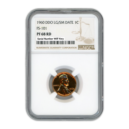 1960 DDO Large/Small Date - FS-101 NGC PF68 RD