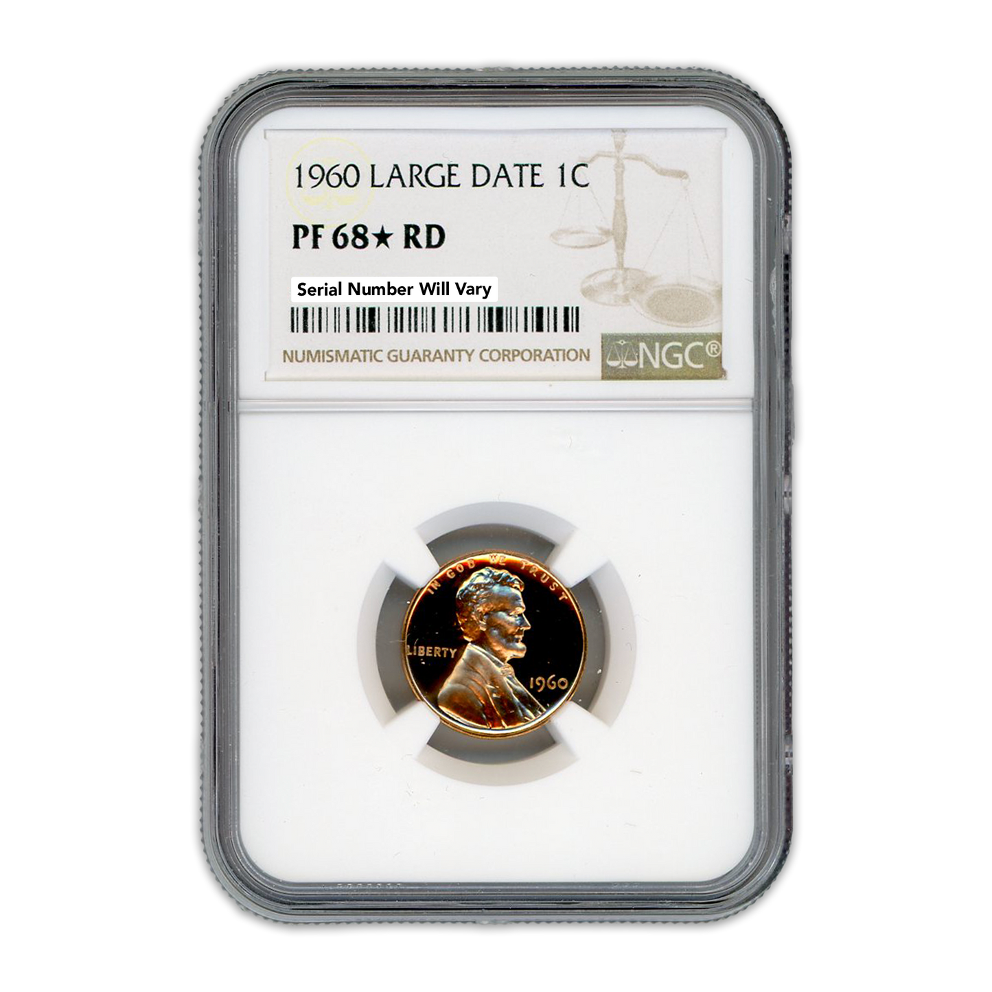 1960 Lincoln Cent - Large Date - NGC PF68 Star RD