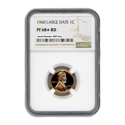 1960 Lincoln Cent - Large Date - NGC PF68 Star RD