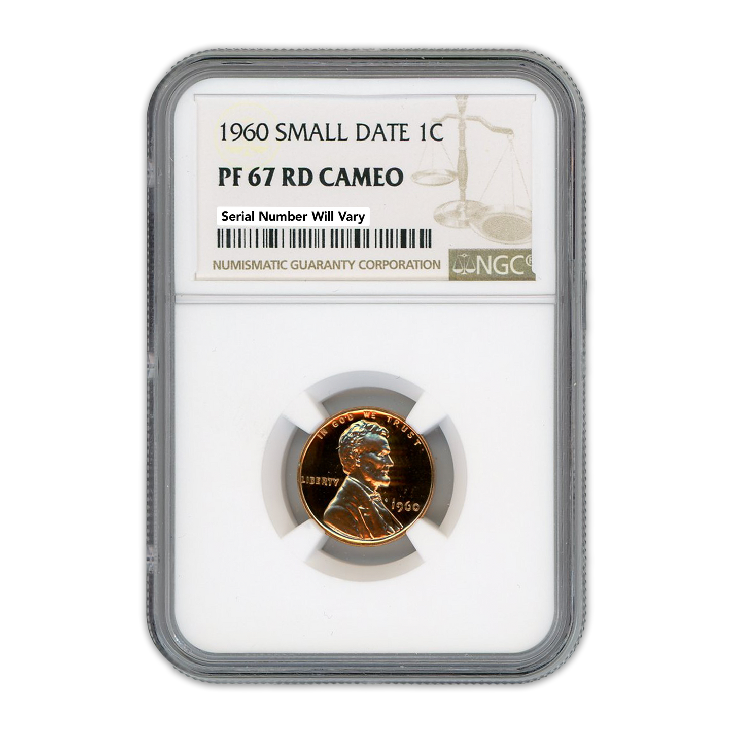 1960 Lincoln Cent - Small Date - NGC PF67 RD Cameo