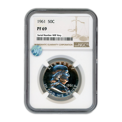 1961 Franklin Silver Half Dollar - PF69 NGC Sight White