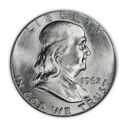 1962 Franklin 90% Silver Half Dollar Philadelphia - Uncirculated