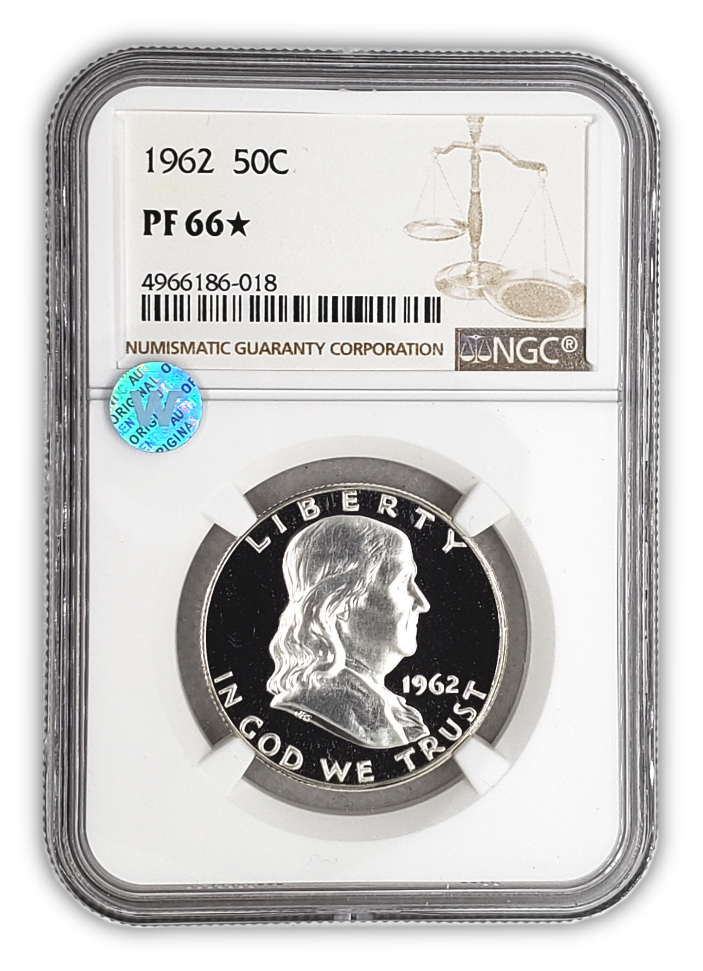 1962 Franklin Silver Half Dollar - NGC PF66 Star Sight White - CoinsTV