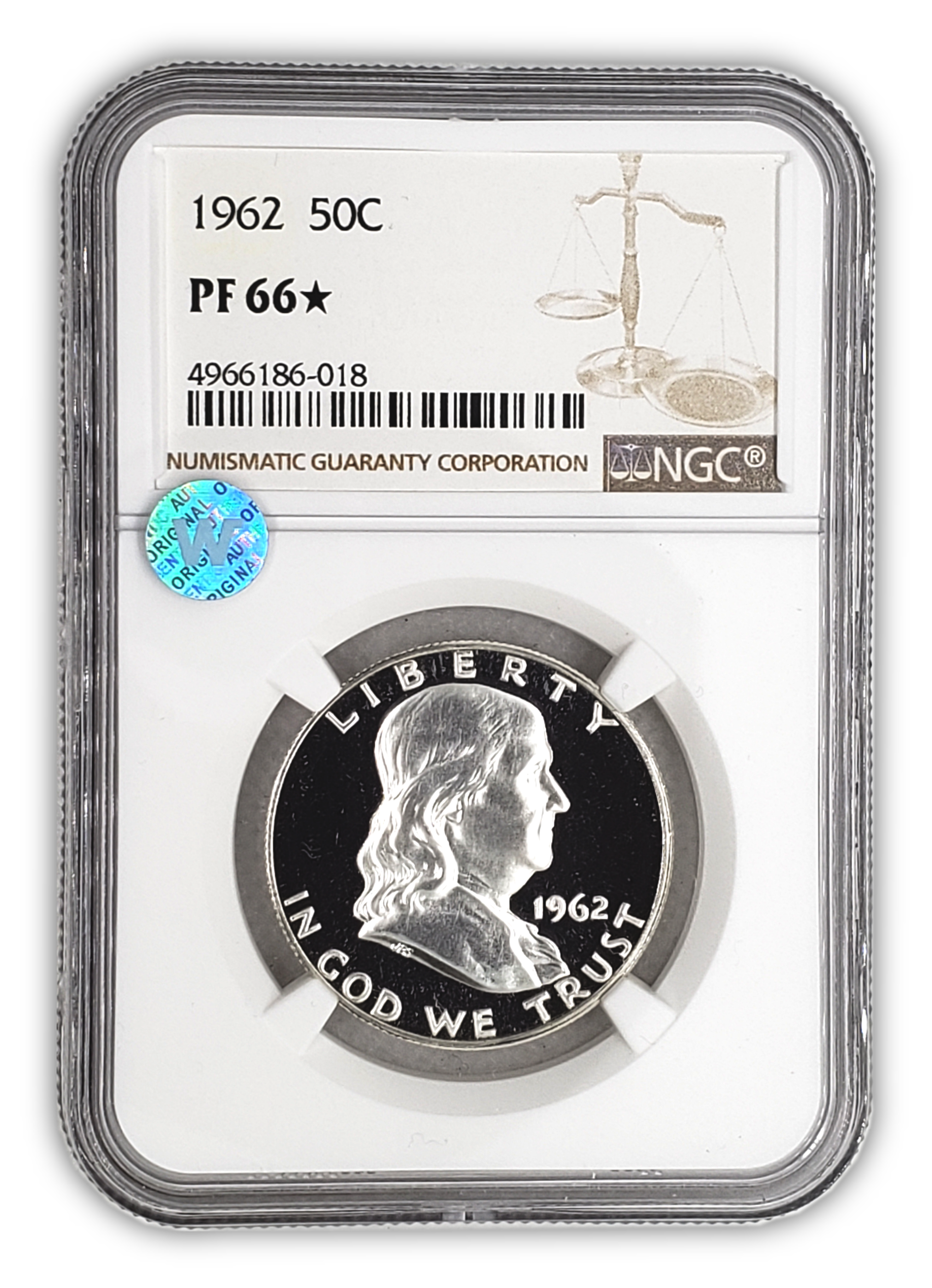 1962 Franklin Silver Half Dollar - NGC PF66 Star Sight White - CoinsTV