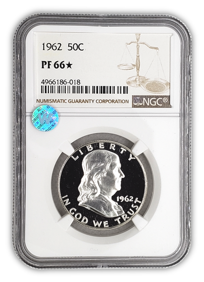 1962 Franklin Silver Half Dollar - NGC PF66 Star Sight White - CoinsTV