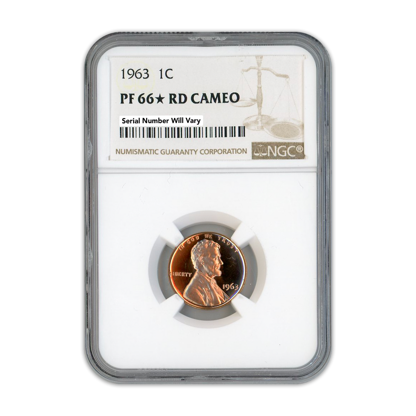 1963 Lincoln Cent - NGC PF66 Star RD Cameo