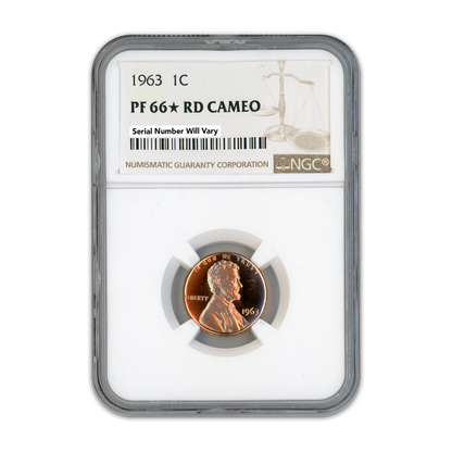 1963 Lincoln Cent - NGC PF66 Star RD Cameo