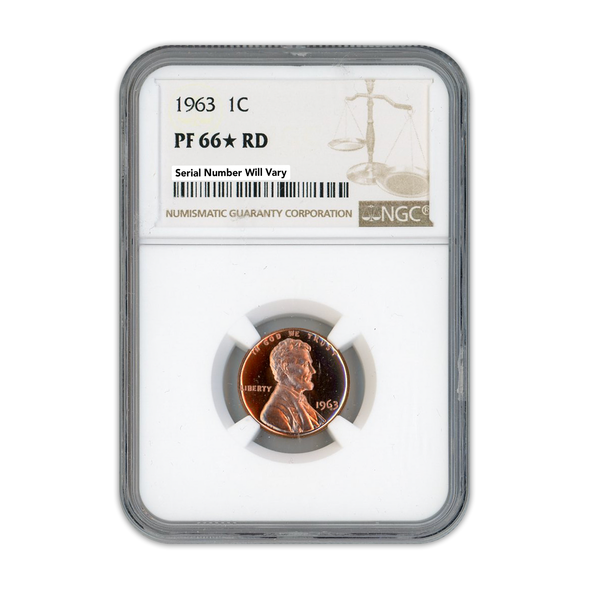 1963 Lincoln Cent - NGC PF66 Star RD - CoinsTV