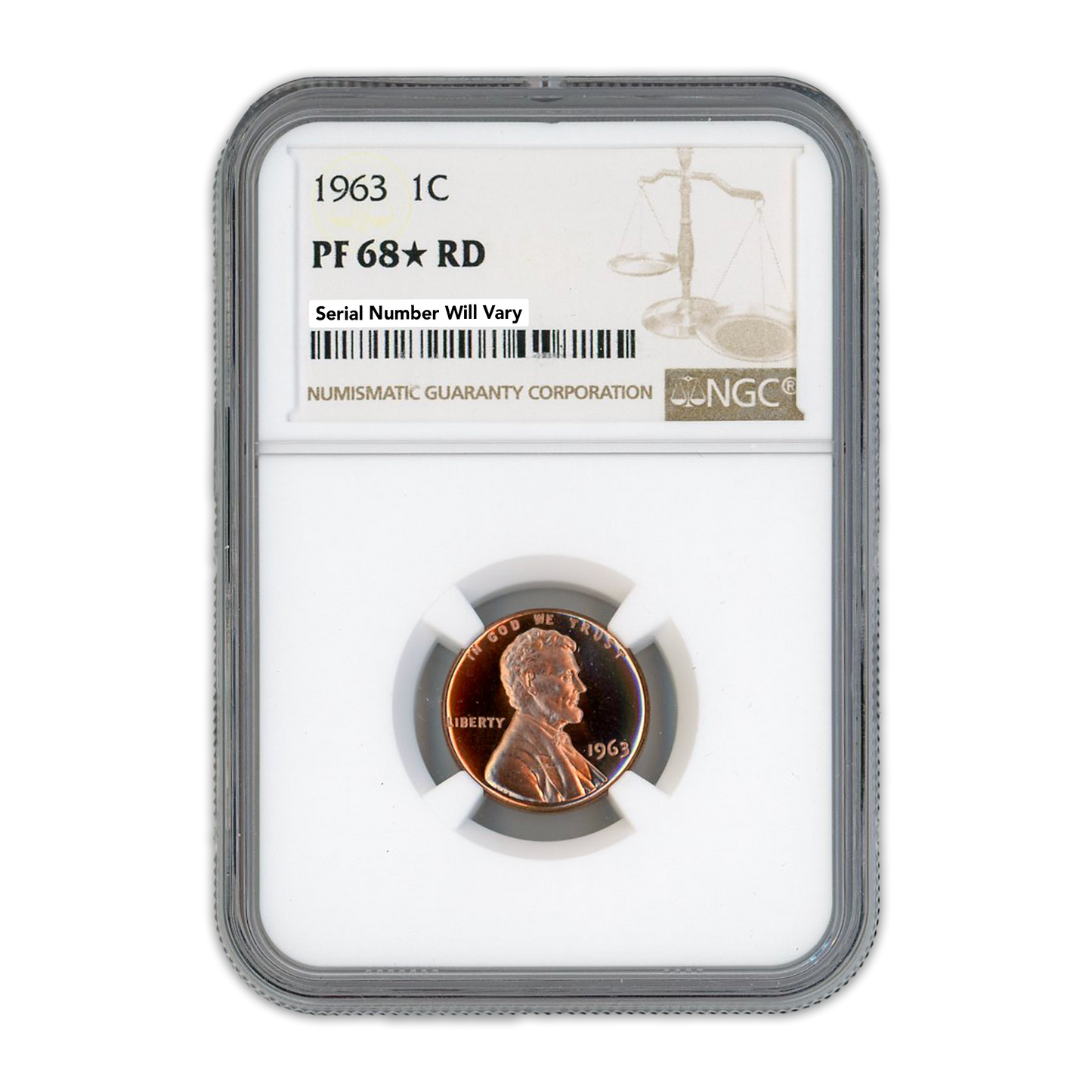 1963 Lincoln Cent - NGC PF68 Star RD