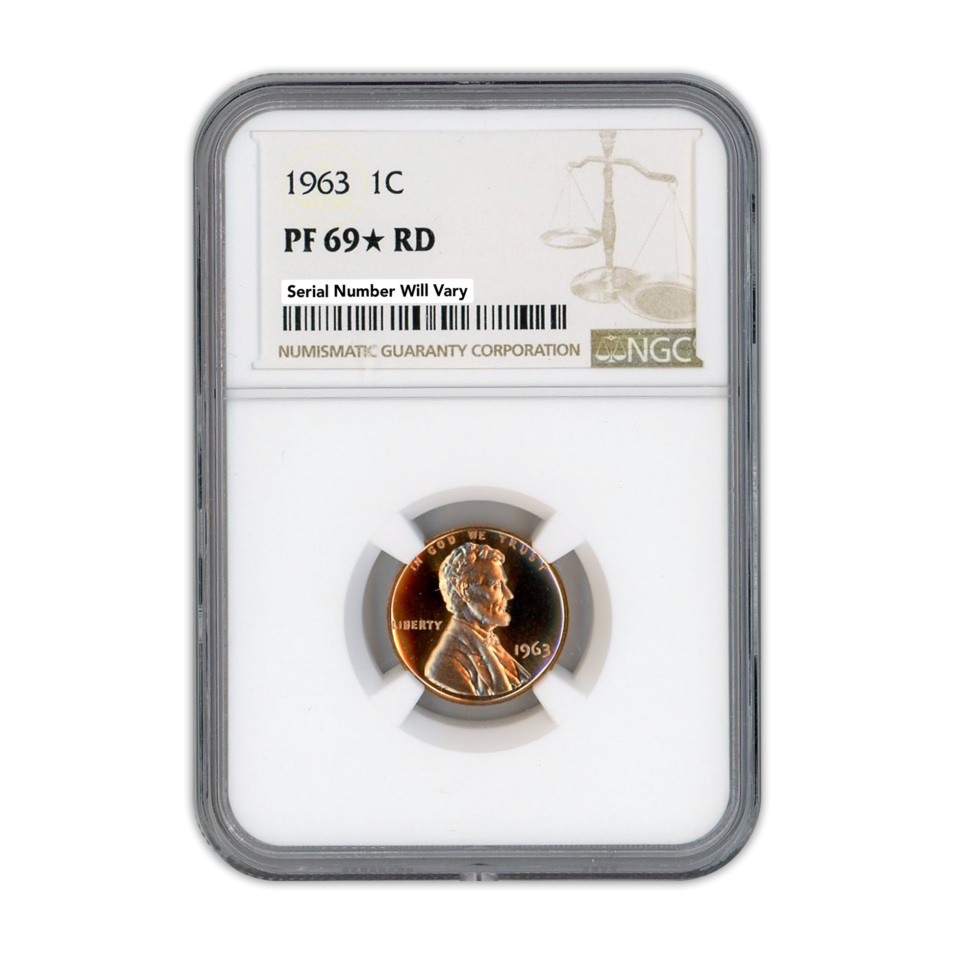 1963 Lincoln Cent - NGC PF69 Star RD - CoinsTV