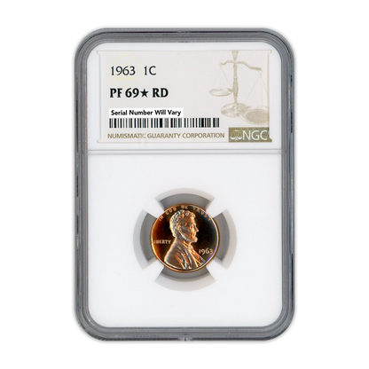 1963 Lincoln Cent - NGC PF69 Star RD - CoinsTV