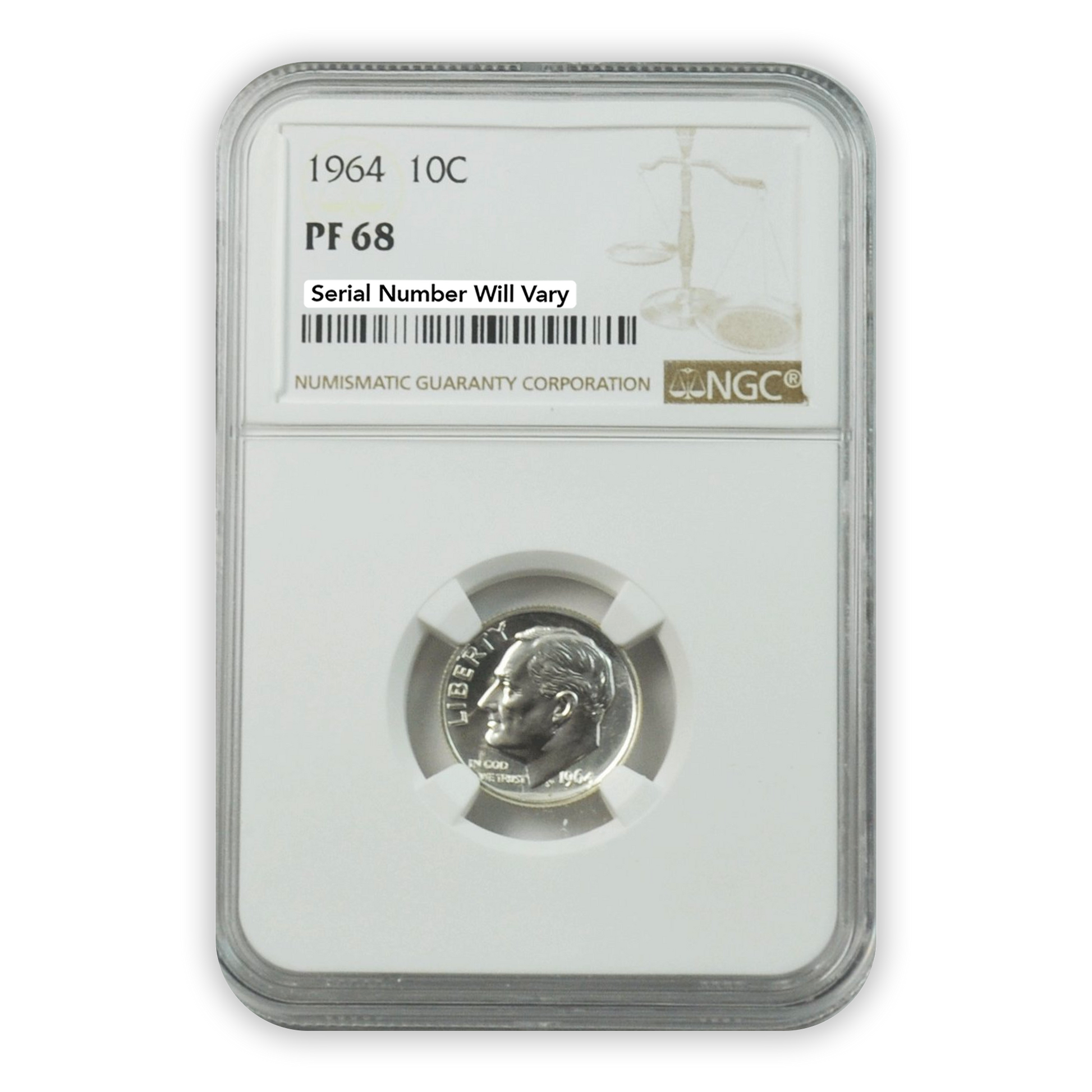1964 US Proof Set - 5 Coins - NGC PF68 - CoinsTV
