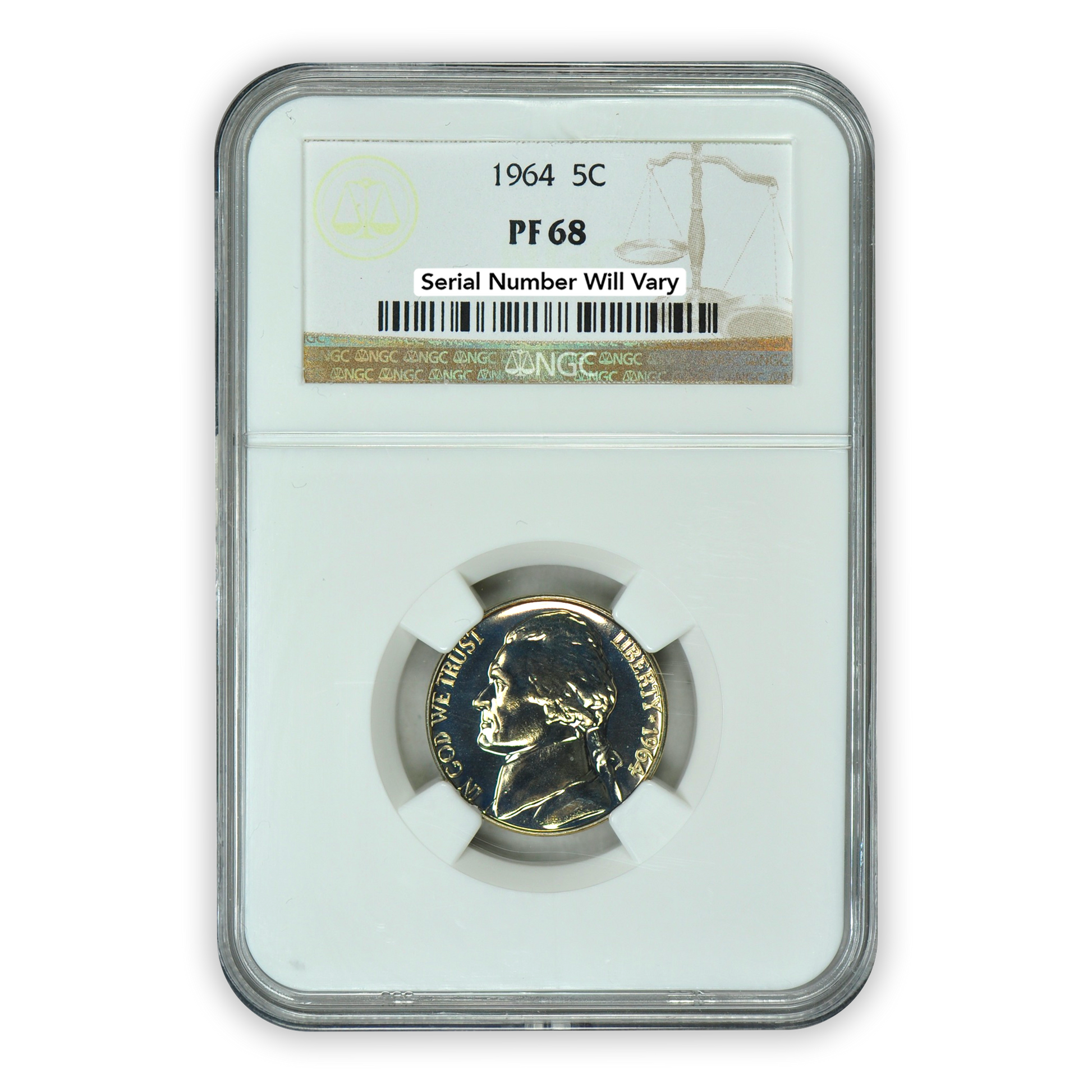 1964 US Proof Set - 5 Coins - NGC PF68 - CoinsTV