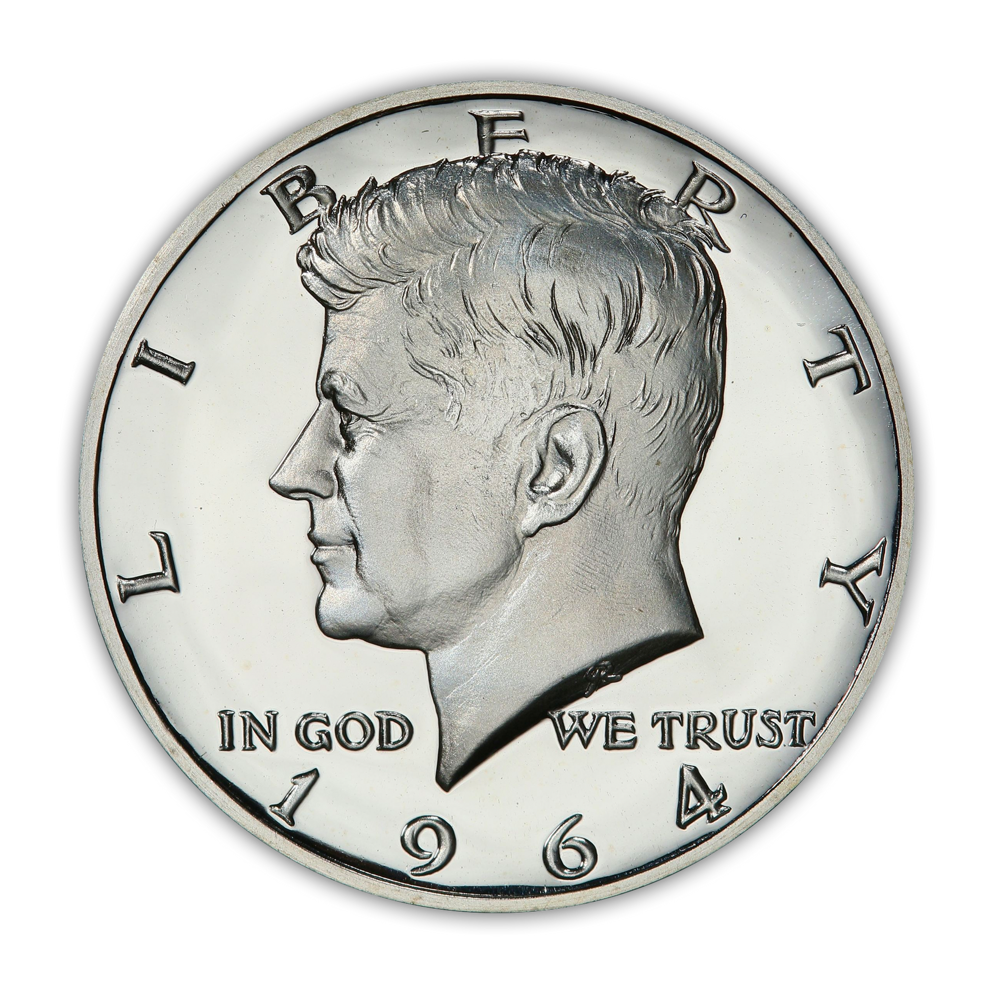 1964 US Proof Set - 5 Coins - Accented Hair Kennedy in Set - CoinsTV