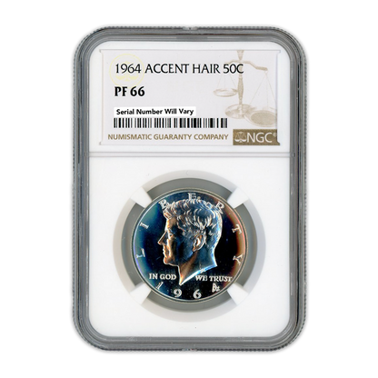 1964 Kennedy Silver Half Dollar - Accented Hair - NGC PF66