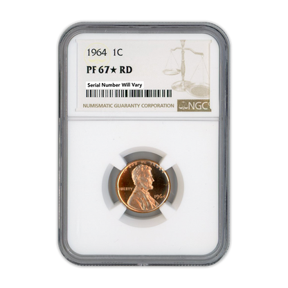 1964 Lincoln Cent - NGC PF67 Star RD