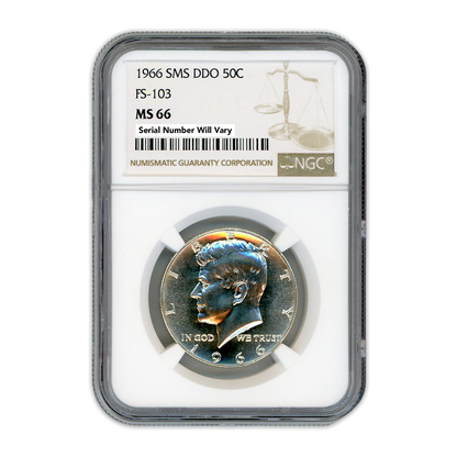 1966 Kennedy Half Dollar - Special Mint Set - DDO NGC MS66