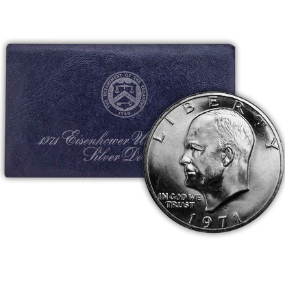 1971 Eisenhower 40% Silver Dollar San Francisco - Uncirculated Blue Pack (OGP)