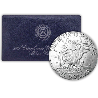1971 - 1974 Eisenhower 40% Silver Dollar Set - San Francisco - Uncirculated Blue Pack (OGP)
