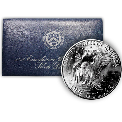 1972 Eisenhower 40% Silver Dollar San Francisco - Uncirculated Blue Pack (OGP)