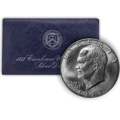 1973 Eisenhower 40% Silver Dollar San Francisco - Uncirculated Blue Pack (OGP)