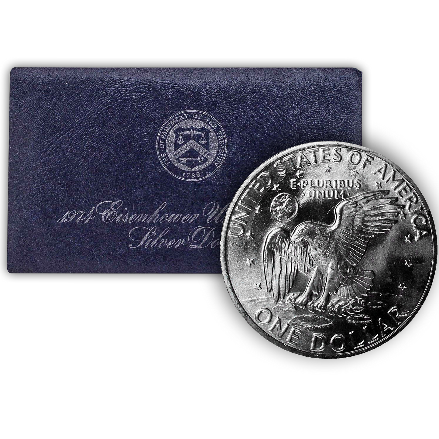 1974 Eisenhower 40% Silver Dollar San Francisco - Uncirculated Blue Pack (OGP)