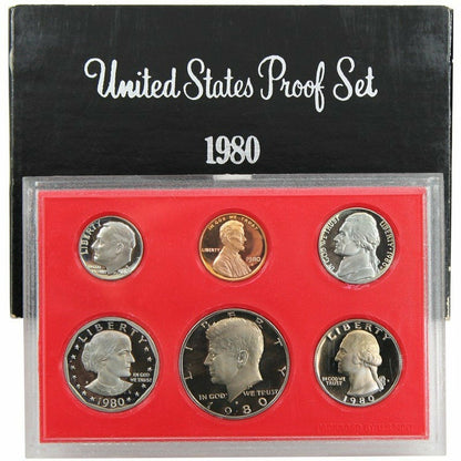 1980 US Proof Set - 6 Coins