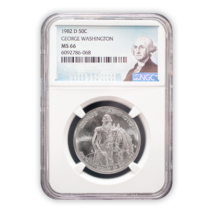 1982 George Washington Silver Half Dollar - NGC MS66