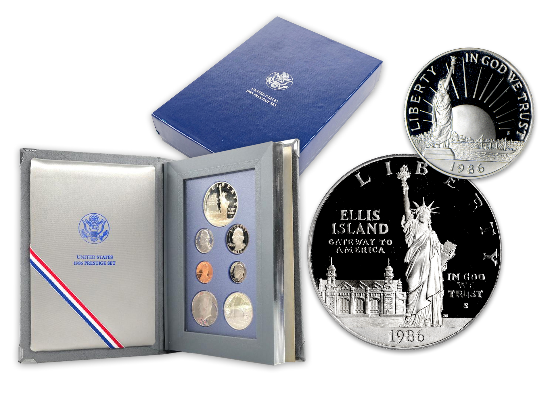 1986 US Prestige Proof Set - 7 Coins