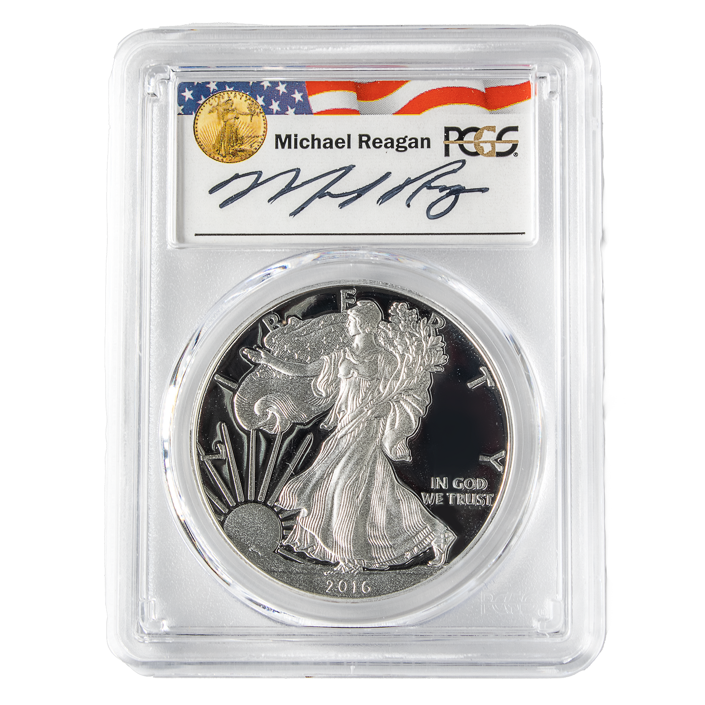 2016-W Silver Eagle - 2019 Mint Hoard - PCGS PR70DCAM Michael Reagan Label