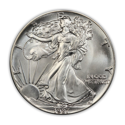 1987 Silver Eagle - Business Strike - Uncirculated - CoinsTV