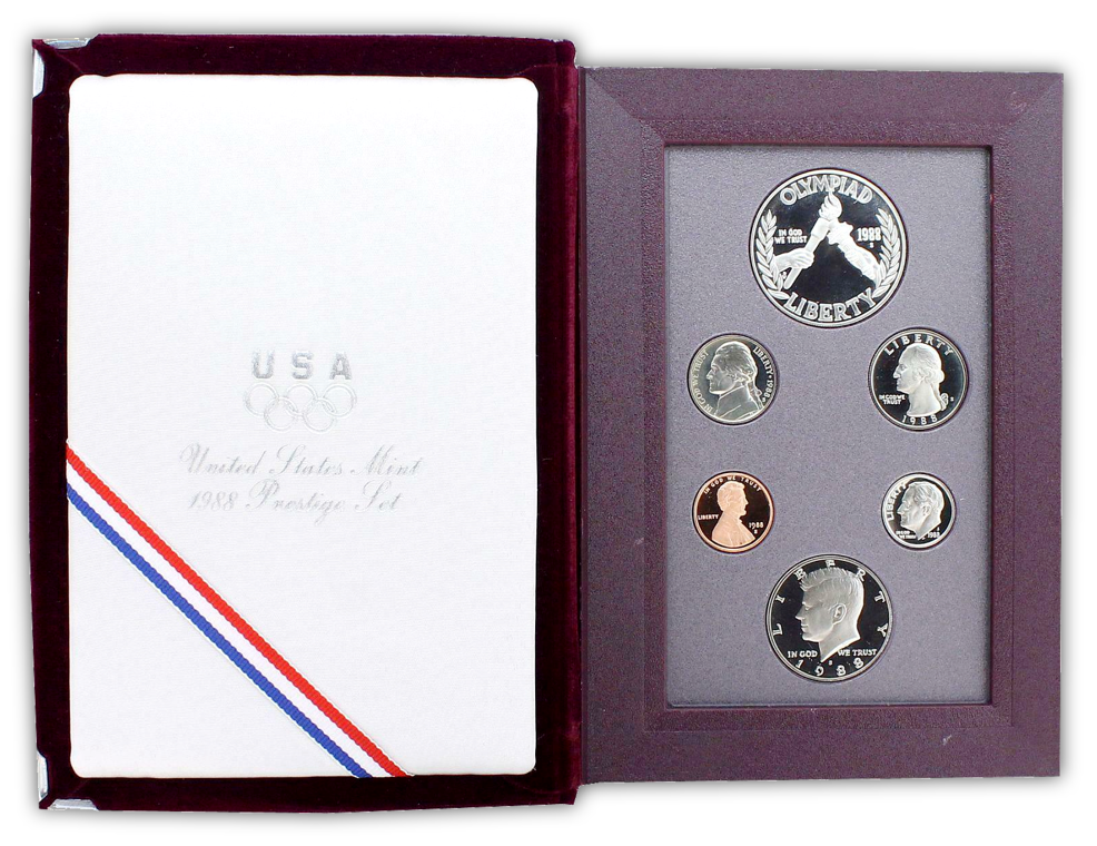 1988 US Prestige Proof Set - 6 Coins