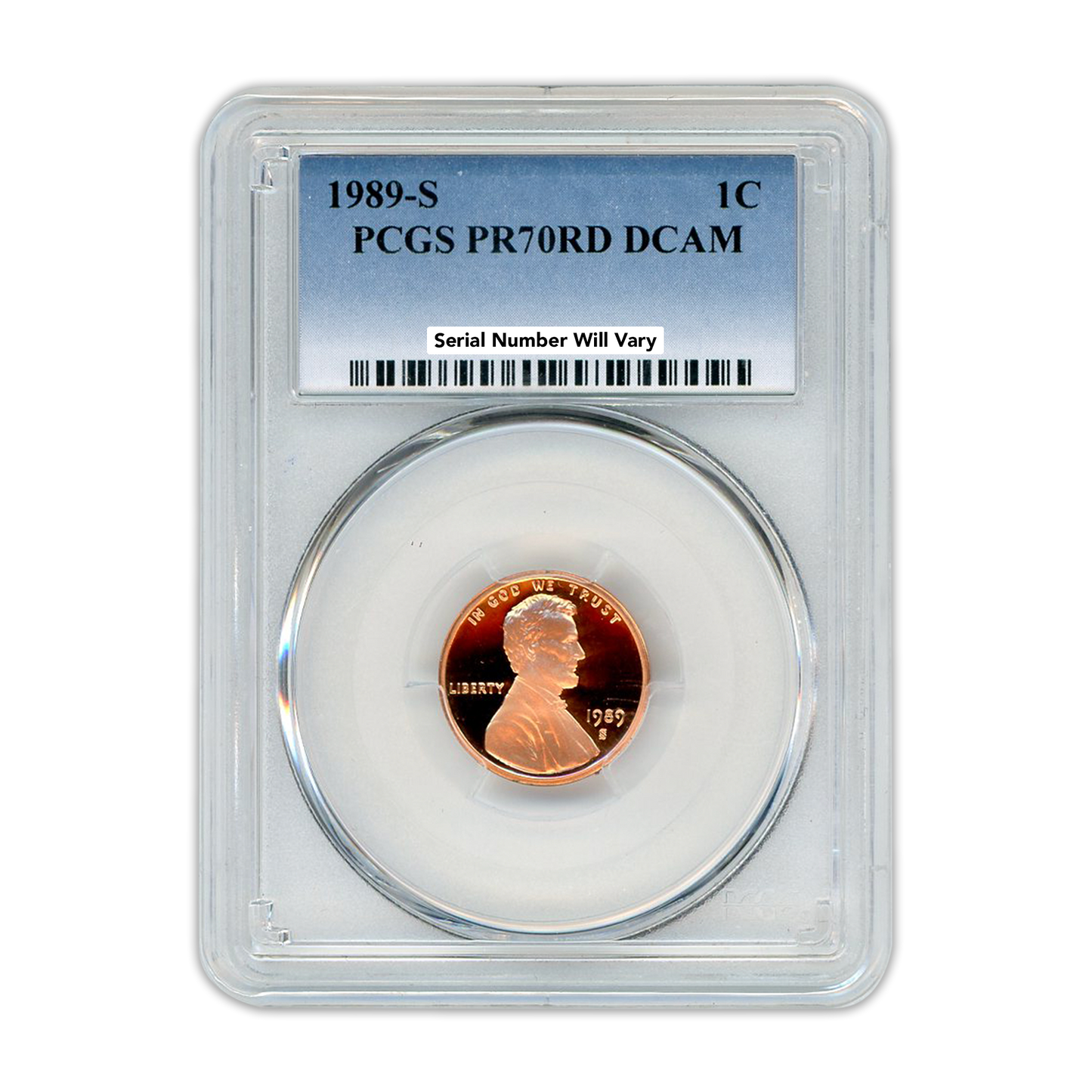 1989-S Lincoln Cent - PCGS PR70RD DCAM