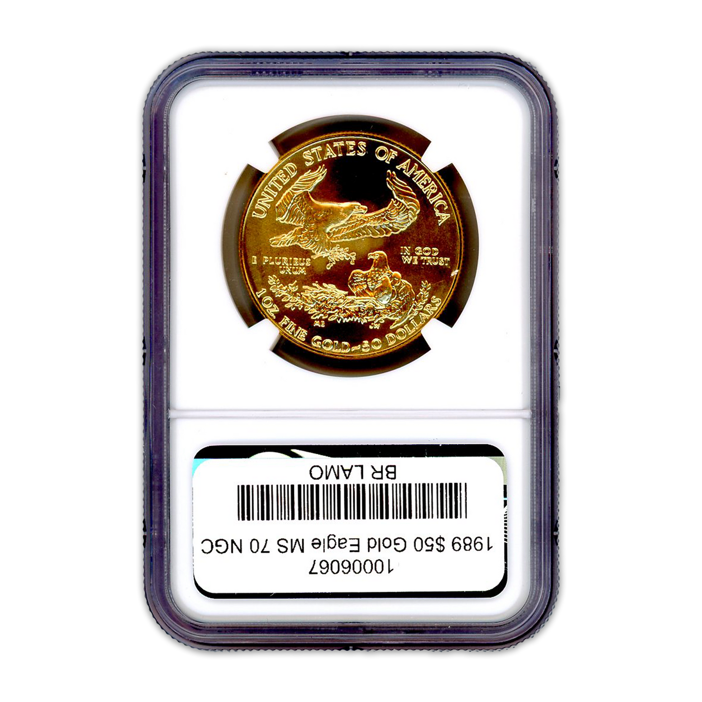 1989 $50 Gold Eagle - NGC MS70 - CoinsTV