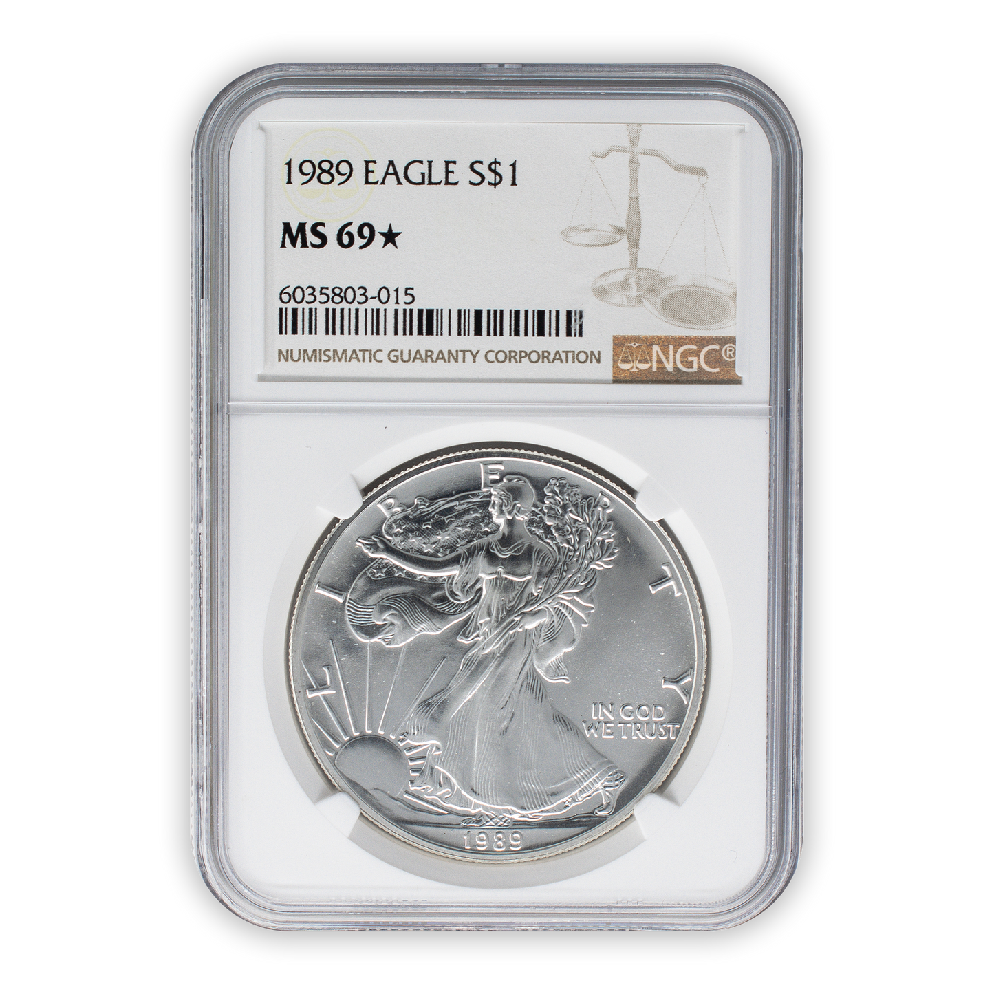 1989 Silver Eagle - Business Strike - NGC MS69 Star
