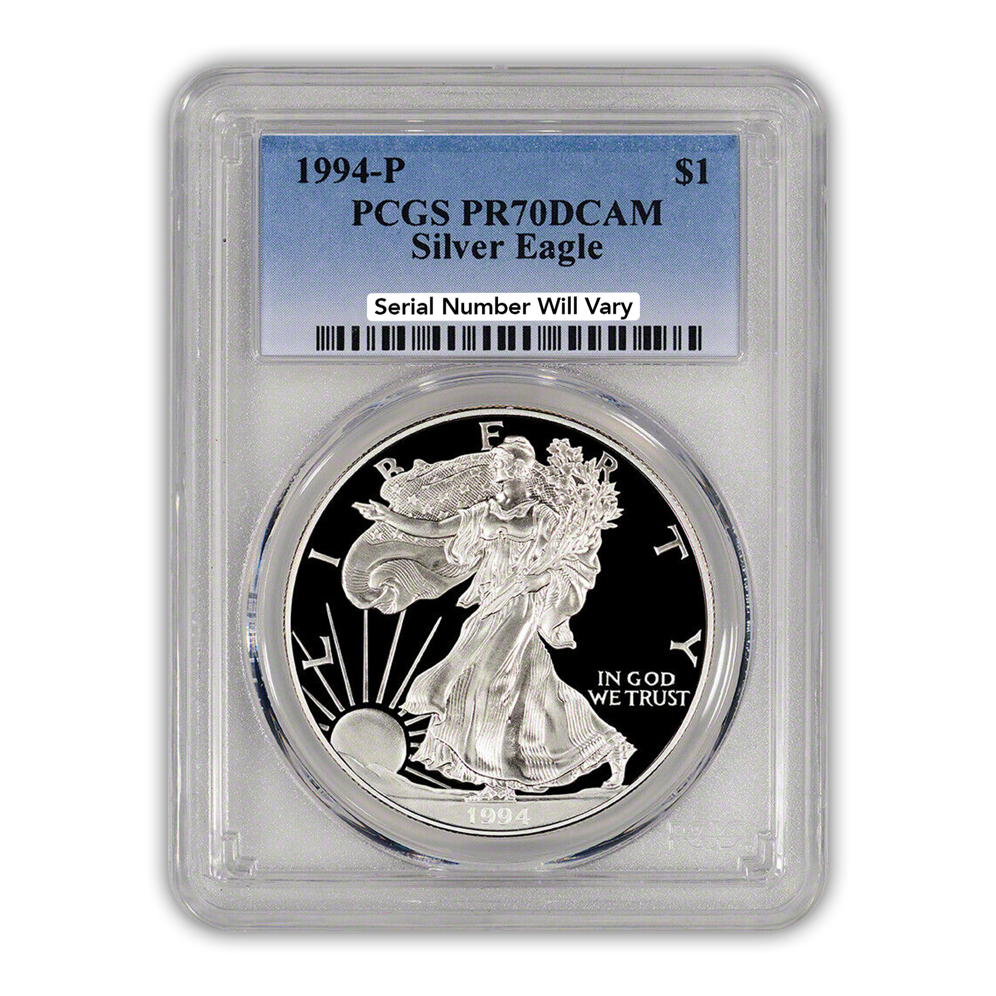 1994 Silver Eagle - Proof - PCGS PR70 - CoinsTV