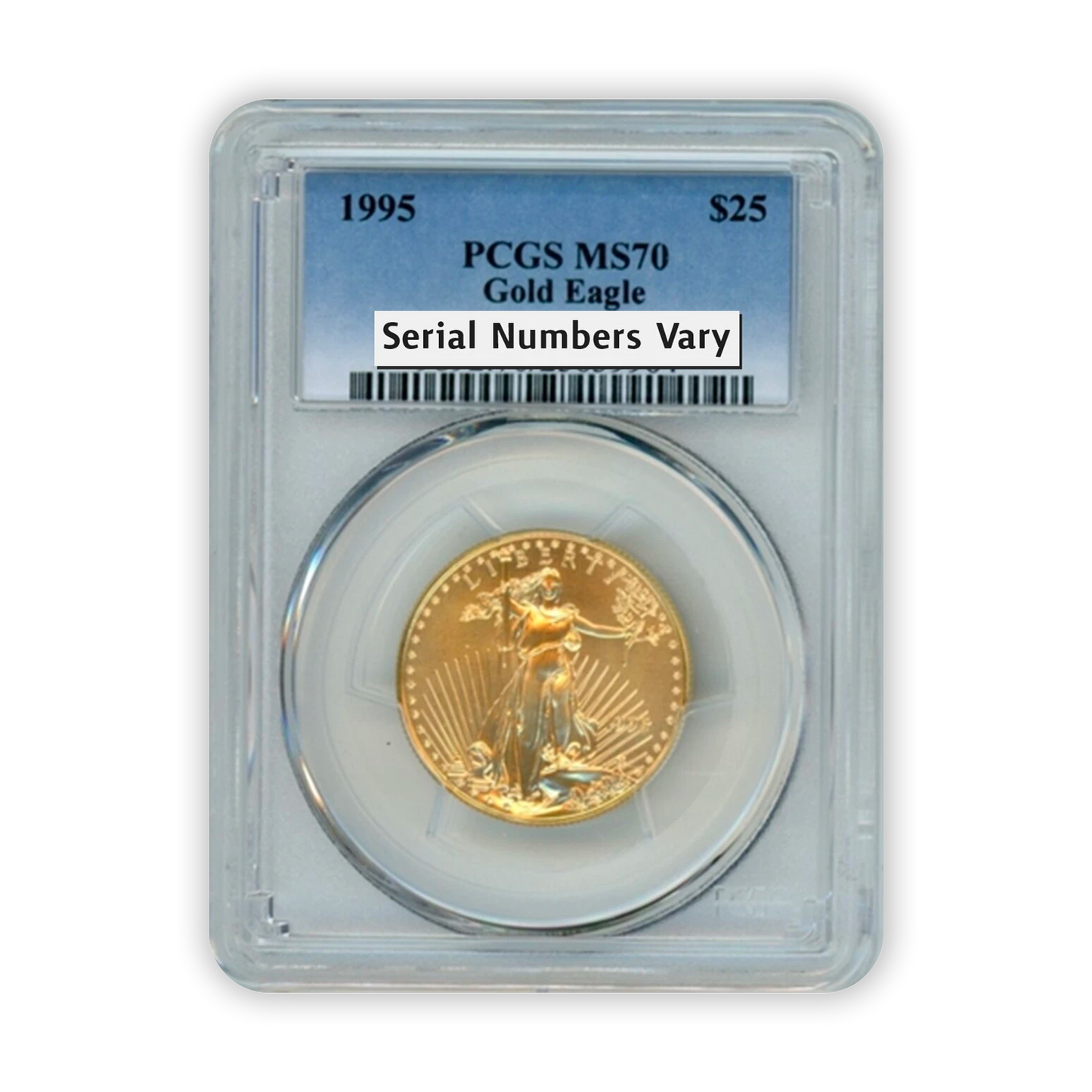 1995 $25 Gold Eagle - 1/2 oz West Point PCGS MS70 - CoinsTV