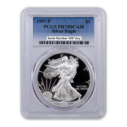 1997 Silver Eagle - Proof - PCGS PR70 - CoinsTV