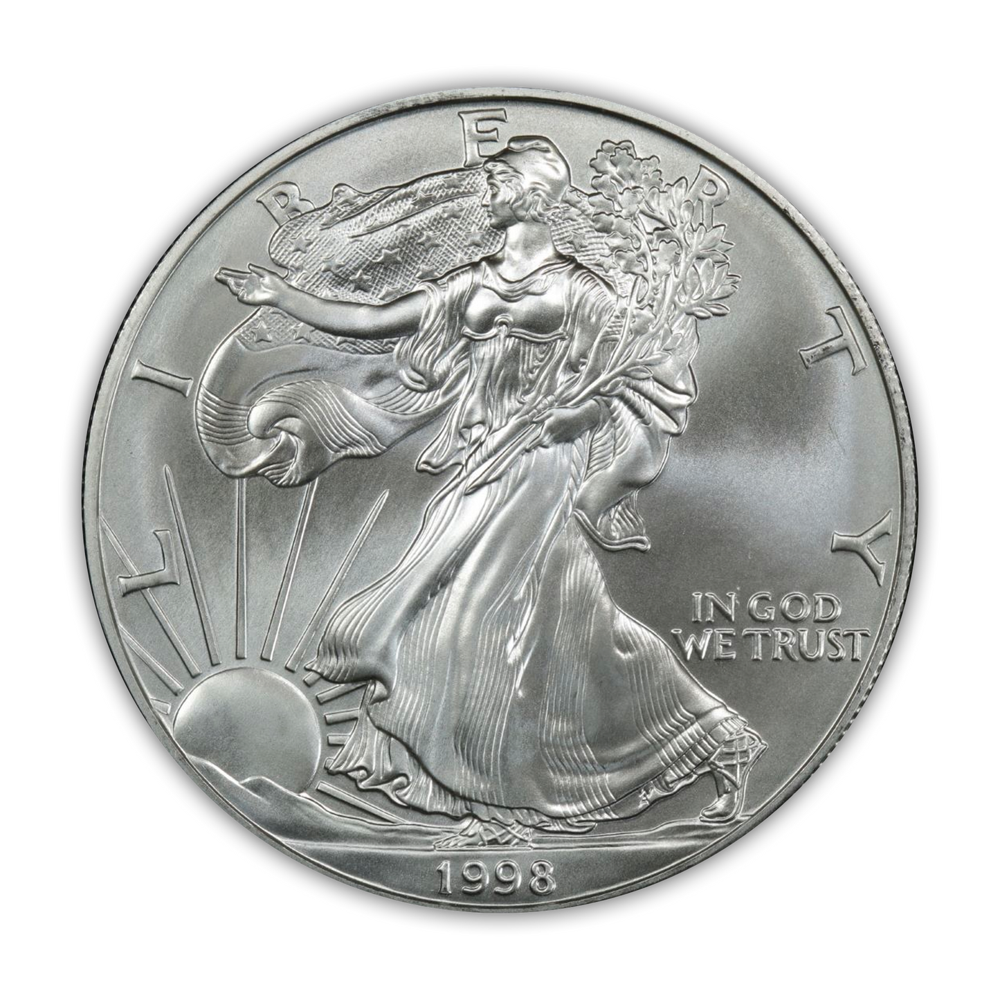 1998 Silver Eagle - Business Strike - Uncirculated - CoinsTV