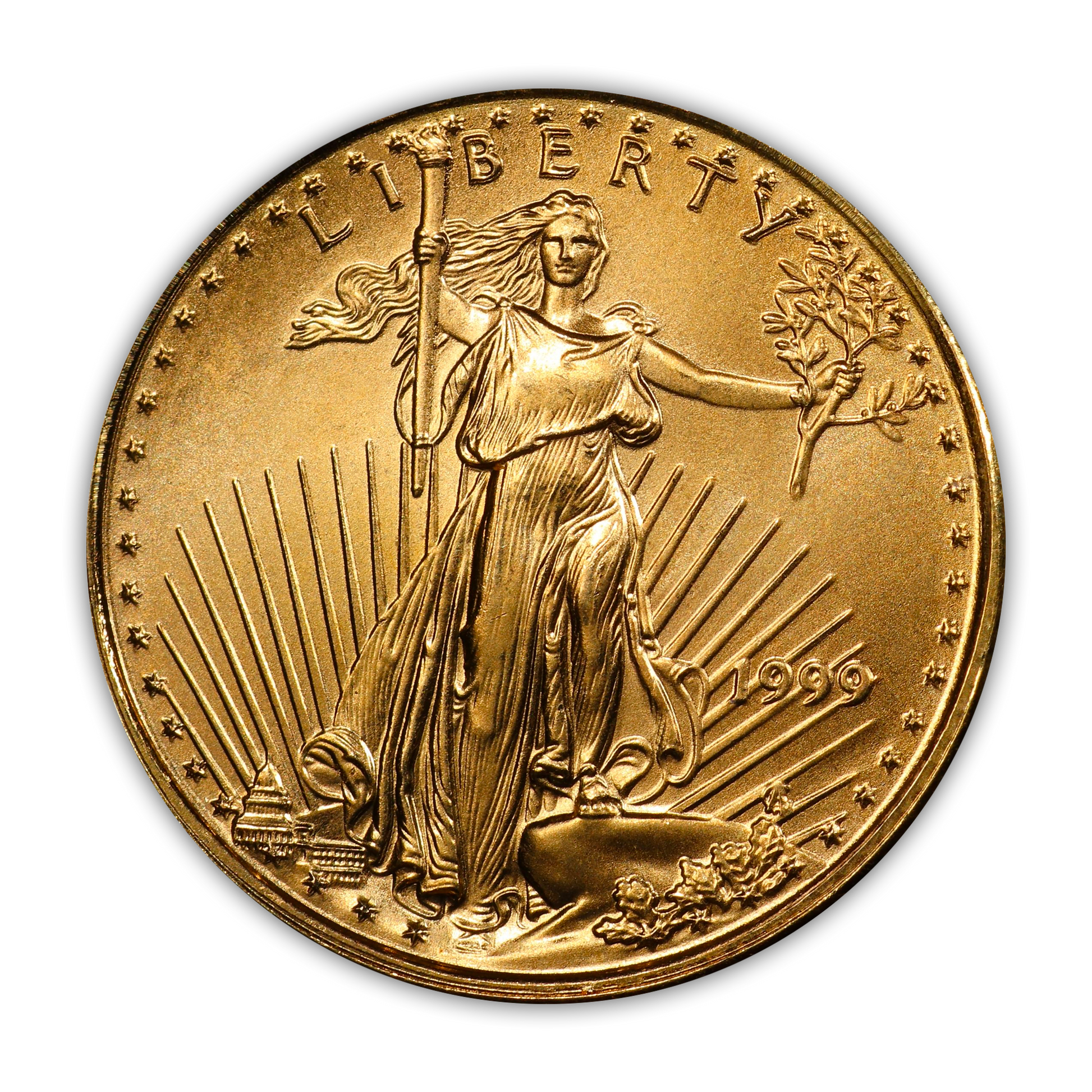 1999 $5 Gold Eagle - 1/10th oz - Business Strike - Uncirculated - CoinsTV