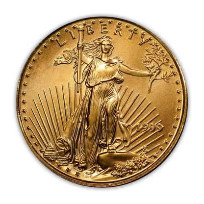 1999 $5 Gold Eagle - 1/10th oz - Business Strike - Uncirculated - CoinsTV