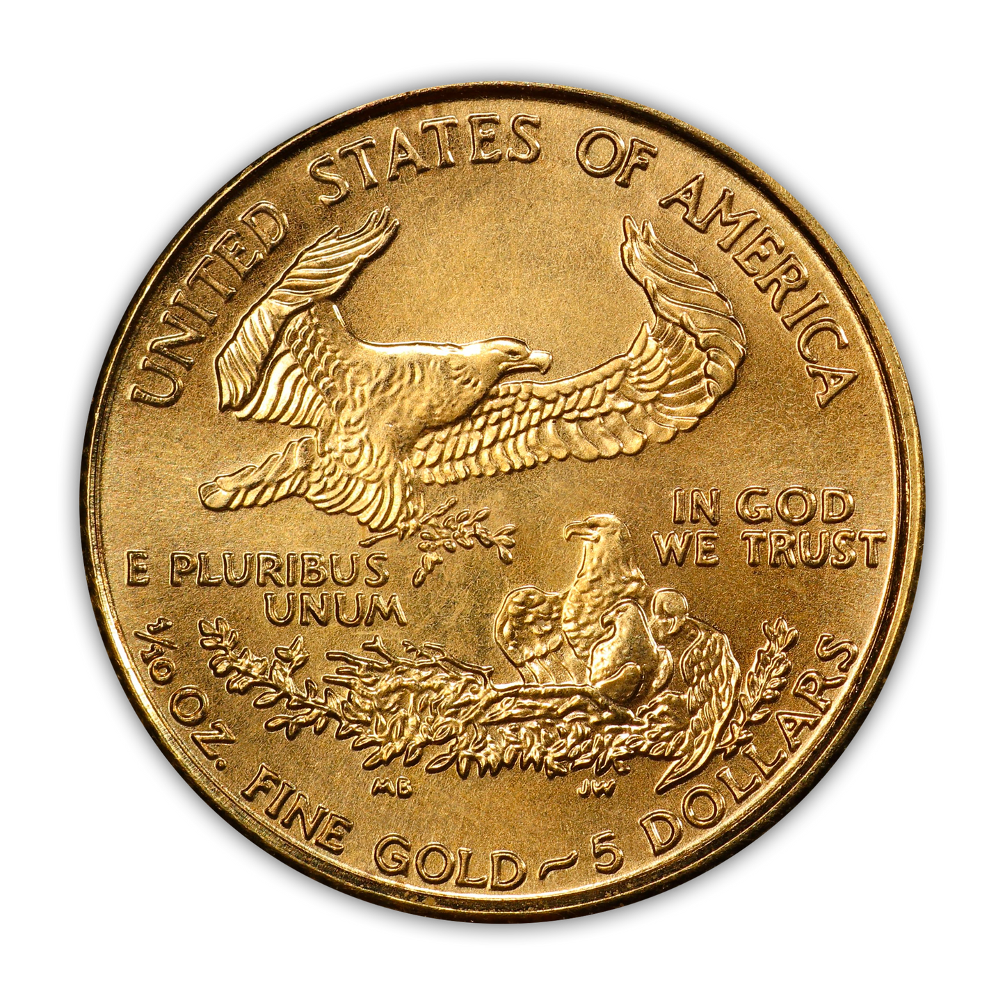 1999 $5 Gold Eagle - 1/10th oz - Business Strike - Uncirculated - CoinsTV
